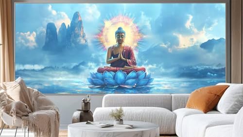 Diamond Painting Meer Diamond Painting Groß XXL 120 x 60 cm, 5D Diamant Painting Bilder Buddha Malen Nach Zahlen Erwachsene Crystal Strass Stickerei Malerei Kit, Home Decor Geschenk für Mädchen ll249 von Mailielie