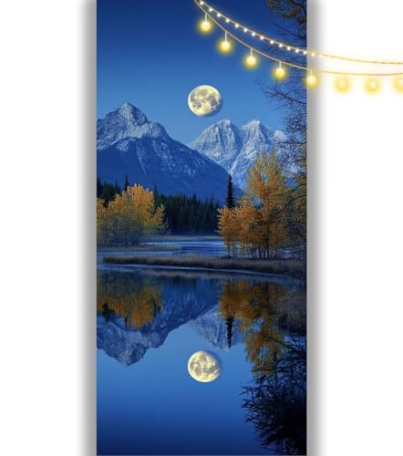 Diamond Painting Mond Diamond Painting Groß XXL 140x70 cm,5D Diamant Painting Bilder Meereslandschaft Malen Nach Zahlen Erwachsene Crystal Stickerei Malerei Kit,Home Decor Geschenk für Mädchen ll1143 von Mailielie