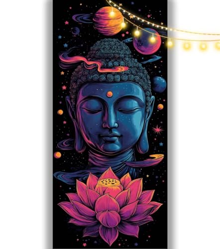 Diamond Painting Mysterium Diamant Painting Bilder Buddha Malen nach Zahlen Erwachsene,DIY 5D Diamond Painting Zubehör Mädchen Basteln Diamant Kunst Malerei Stickerei Set,Home Dekor 120 x 60 cm ll1080 von Mailielie