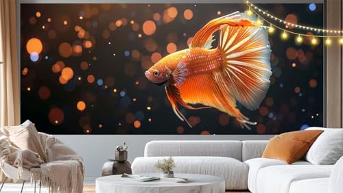 Diamond Painting Mysterium Diamond Painting Groß XXL 70x40 cm, 5D Diamant Painting Bilder Fisch Malen Nach Zahlen Erwachsene Basteln Crystal Strass Stickerei Malerei Kit, Home Decor Geschenk m221 von Mailielie