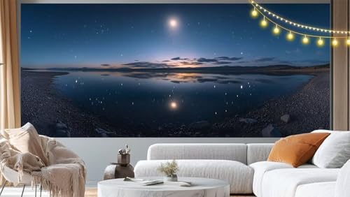 Diamond Painting Nachtszenerie Diamant Painting Bilder Meer Malen nach Zahlen Erwachsene Kinder, 5D DIY Diamond Art Bilder Basteln Diamant Kunst Malerei Stickerei Set, Deko Wohnzimmer 200x100 cm m80 von Mailielie