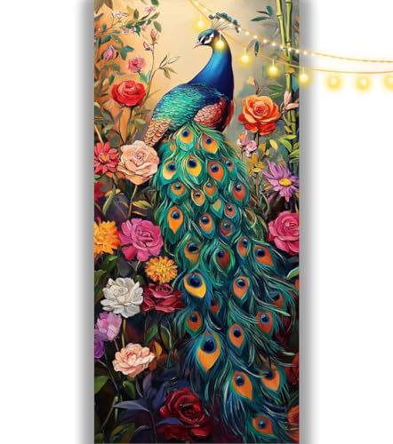 Diamond Painting Pfau Diamond Painting Groß XXL 300 x 100 cm, 5D Diamant Painting Bilder Blume Malen Nach Zahlen Erwachsene Crystal Strass Stickerei Malerei Kit, Home Decor Geschenk für Mädchen ll999 von Mailielie