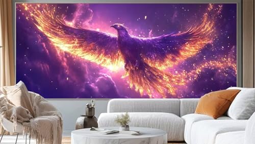 Diamond Painting Phönix Diamond Painting Groß XXL 150 x 60 cm, 5D Diamant Painting Bilder Tiere Malen Nach Zahlen Erwachsene Crystal Strass Stickerei Malerei Kit, Home Decor Geschenk für Mädchen ll193 von Mailielie