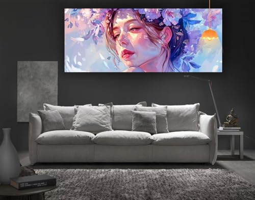 Diamond Painting Prinzessin Diamant Painting Bilder Erwachsene, Fee Diamond Painting Eckige Steine, DIY 5D Diamond Art Basteln Diamant Kunst Malerei Stickerei Set, Deko Wohnzimmer 100 x 50 cm fa30 von Mailielie