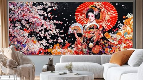 Diamond Painting Prinzessin Diamant Painting Bilder Japanisch Malen nach Zahlen Erwachsene Kinder, 5D DIY Basteln Diamant Kunst Bilder Malerei Stickerei Set, Deko Wohnzimmer Zuhause 40 x 70 cm mm245 von Mailielie