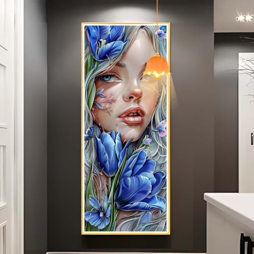 Diamond Painting Prinzessin Diamond Painting XXL 100x200 cm, 5D Diamant Painting Bilder Blume Malen Nach Zahlen Erwachsene Crystal Strass Stickerei Malerei Kit, Home Decor, Geschenk für Mädchen fa739 von Mailielie