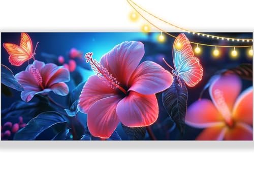 Diamond Painting Schmetterling Diamond Painting Groß XXL 120 x 60 cm, 5D Diamant Painting Bilder Blume Malen Nach Zahlen Erwachsene Crystal Art Stickerei Malerei, Home Decor Geschenk für Mädchen ll339 von Mailielie