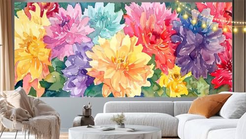 Diamond Painting Sommer Diamond Painting Groß XXL 70x40 cm, 5D Diamant Painting Bilder Blume Malen Nach Zahlen Erwachsene Basteln Crystal Stickerei Malerei Kit, Home Decor Geschenk für Mädchen m141 von Mailielie