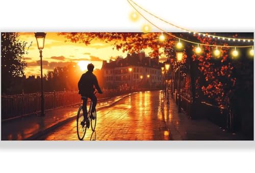 Diamond Painting Sonnenuntergang Diamant Painting Bilder Italienische Landschaft Malen nach Zahlen Erwachsene Kinder, 5D DIY Diamond Art Bilder Malerei Stickerei Set, Deko Wohnzimmer 80 x 160 cm mm539 von Mailielie