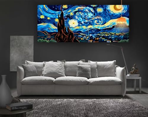 Diamond Painting Sternennacht Diamond Painting XXL 60x150 cm, 5D Diamant Painting Bilder Landschaft Malen Nach Zahlen Erwachsene Crystal Stickerei Malerei Kit, Home Decor Geschenk für Mädchen fa243 von Mailielie