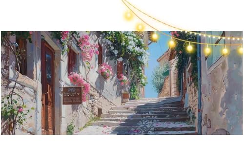 Diamond Painting Straße Diamond Painting Groß XXL 90x40 cm, 5D Diamant Painting Bilder Landschaft Malen Nach Zahlen Erwachsene Basteln Crystal Strass Stickerei Malerei Kit, Home Decor Geschenk m659 von Mailielie