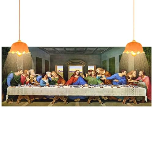 Diamond Painting The Last supper Diamond Painting XXL 60 x 30 cm, 5D Diamant Painting Bilder Malen Nach Zahlen Erwachsene Crystal Strass Stickerei Malerei Kit, Home Decor, Geschenk für Mädchen fa639 von Mailielie