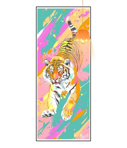 Diamond Painting Tier Diamond Painting XXL 100x200 cm, 5D Diamant Painting Bilder Tiger Diamond Painting Malen Nach Zahlen Erwachsene Crystal Strass Stickerei Malerei Kit, Home Decor Geschenk fa837 von Mailielie