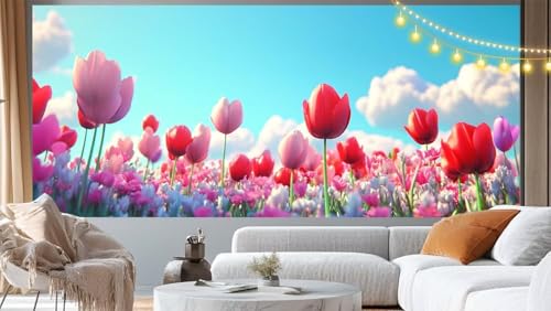 Diamond Painting Tulpe Diamond Painting Groß XXL 60x30 cm, 5D Diamant Painting Bilder Landschaft Malen Nach Zahlen Erwachsene Basteln Crystal Strass Stickerei Malerei Kit, Home Decor Geschenk m61 von Mailielie