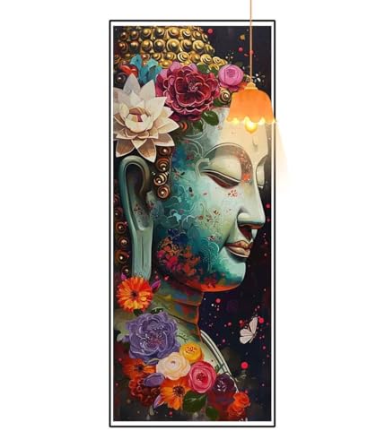 Diamond Painting Vintage-Buddha Diamond Painting XXL 100x200 cm,5D Diamant Painting Bilder Blume Malen Nach Zahlen Erwachsene Crystal Strass Stickerei Malerei Kit,Home Decor Geschenk für Mädchen fa795 von Mailielie