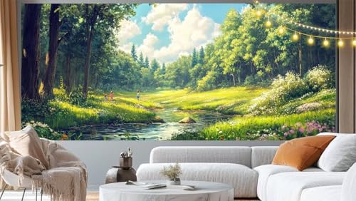 Diamond Painting Wald Diamond Painting Groß XXL 70x40 cm, 5D Diamant Painting Bilder Sommer Malen Nach Zahlen Erwachsene Basteln Crystal Art Stickerei Malerei Kit, Home Decor Geschenk für Mädchen m253 von Mailielie