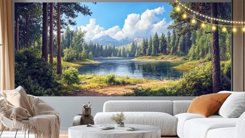 Diamond Painting Wald Diamond Painting Groß XXL 90x40 cm, 5D Diamant Painting Bilder Sommer Malen Nach Zahlen Erwachsene Basteln Crystal Art Stickerei Malerei Kit, Home Decor Geschenk für Mädchen m255 von Mailielie