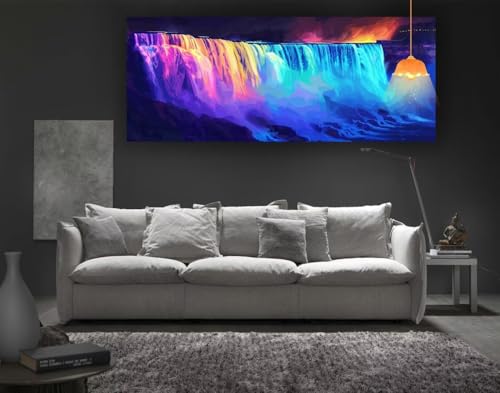 Diamond Painting Wasserfall Diamond Painting XXL 100x50cm, 5D Diamant Painting Bilder Regenbogen Malen Nach Zahlen Erwachsene Crystal Strass Stickerei Malerei Kit, Home Decor Geschenk für Mädchen fa33 von Mailielie