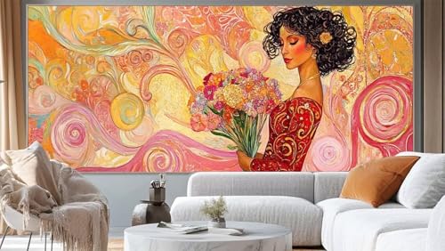 Diamond Painting Weinlese Diamond Painting Groß XXL 100 x 50 cm, 5D Diamant Painting Bilder Prinzessin Malen Nach Zahlen Erwachsene Crystal Art Stickerei Malerei, Home Decor Geschenk für Mädchen ll223 von Mailielie