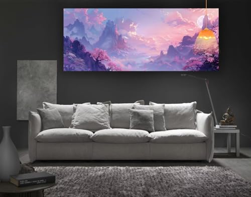 Diamond Painting Wunderland Diamant Painting Bilder Erwachsene, Landschaft Diamond Painting Eckige Steine, DIY 5D Diamond Art Basteln Diamant Kunst Malerei Stickerei, Deko Wohnzimmer 200x100 cm fa144 von Mailielie