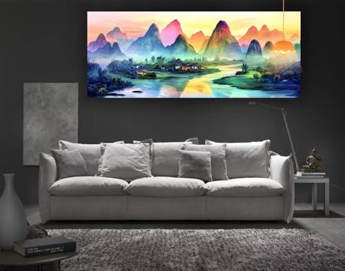 Diamond Painting Wunderland Diamond Painting XXL 90x180 cm,5D Diamant Painting Bilder Landschaft Malen Nach Zahlen Erwachsene Crystal Strass Stickerei Malerei Kit,Home Decor Geschenk für Mädchen fa255 von Mailielie