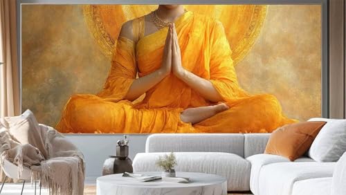 Diamond Painting Zen Diamond Painting Groß XXL 140 x 70 cm, 5D Diamant Painting Bilder Buddha Diamond Painting Malen Nach Zahlen Erwachsene Stickerei Malerei Kit, Home Decor Geschenk für Mädchen ll23 von Mailielie