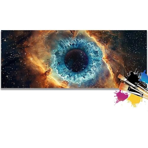 Malen Nach Zahlen Black Hole, Starry Sky Malen Nach Zahlen Erwachsene DIY Paint by Numbers Kinder Gemälde inklusive Pinsel und Acrylfarben Handgemalt Ölgemälde Leinwand Bastelset (Frameless)(50x100cm) von Mailielie