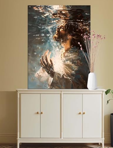 Malen Nach Zahlen Erwachsene Jesus Malen Nach Zahlen Gott Paint By Numbers, mit 3 Pinseln Acrylfarben Und Ölgemälde Leinwand, Ab 7/9 Jahre Mädchen Kreativ Set DIY Bastelset 30 x 40 cm Ohne Rahmen M37 von Mailielie