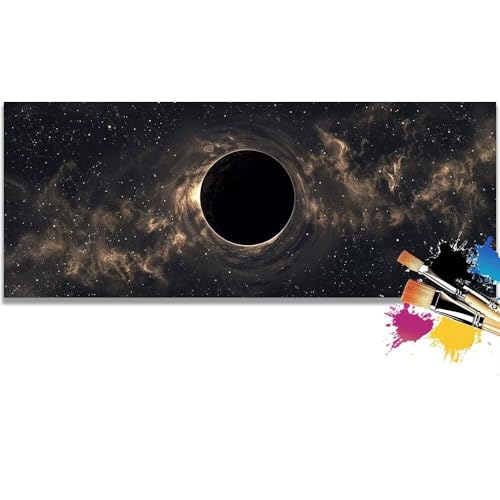 Malen Nach Zahlen Starry Sky, Black Hole Malen Nach Zahlen Erwachsene DIY Paint by Numbers Kinder Gemälde inklusive Pinsel und Acrylfarben Handgemalt Ölgemälde Leinwand Bastelset (Frameless)(90x180cm) von Mailielie