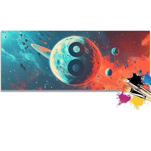 Malen Nach Zahlen Starry Sky, Landscape Malen Nach Zahlen Erwachsene DIY Paint by Numbers Kinder Gemälde inklusive Pinsel und Acrylfarben Handgemalt Ölgemälde Leinwand Bastelset (Frameless)(100x200cm) von Mailielie