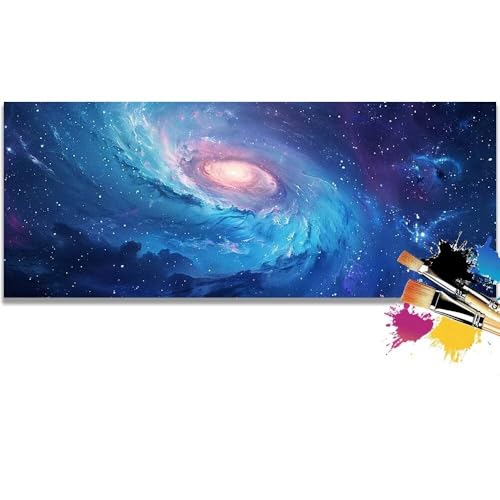 Malen Nach Zahlen Starry Sky, Landscape Malen Nach Zahlen Erwachsene DIY Paint by Numbers Kinder Gemälde inklusive Pinsel und Acrylfarben Handgemalt Ölgemälde Leinwand Bastelset (Frameless)(100x200cm) von Mailielie