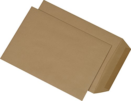 MAILmedia® Versandtasche, ohne Fenster, gummiert, B5, 176 x 250 mm, 90 g/m², Natron, braun (500 Stück), Sie erhalten 1 Packung á 500 Stück von Mailmedia