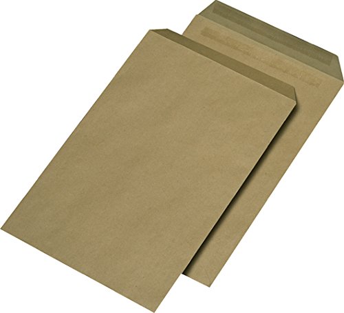 MAILmedia® Versandtasche, ohne Fenster, selbstklebend, C4, 229 x 324 mm, 110 g/m², Natron, braun (250 Stück), Sie erhalten 1 Packung á 250 Stück von Mailmedia