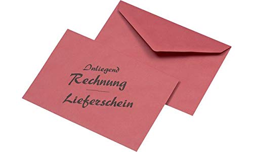 MAILmedia 211072 Briefumschlag C6 "Lieferschein/Rechnung", rot von MAILmedia