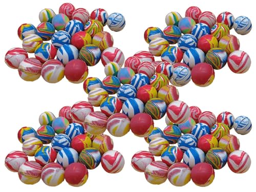 Maines 100 x Flummi Ball marmoriert 25 mm Springball Tombola Kindergeburtstag Mitgebsel von Maines