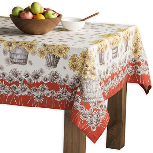 Maison d' Hermine Tischdecke, 100% Baumwolle, 140cm x 180cm dekorative quadratische Ostertischdecken, waschbare Tischdecke für Hochzeit, Restaurant, Buffetparty, Bagatelle – Frühling/Sommer von Maison d' Hermine