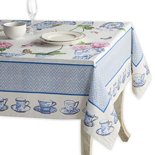 Maison d' Hermine Tischdecke, 100% Baumwolle, 160cm x 220cm dekorative Tischdecke, waschbar, quadratisch, Ostertischdecken für Essen, Hochzeit, Bankett, Buffet, Canton – Frühling/Sommer von Maison d' Hermine