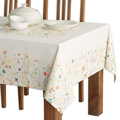 Maison d' Hermine Tischdecken, 100% Baumwolle, 140cm x 180cm dekorative quadratische Oster-Tischdecke, waschbare Tischdecke für Feiertagsessen, Hochzeit, Babyparty, Colmar – Frühling/Sommer von Maison d' Hermine