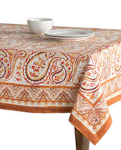 Maison d' Hermine Palatial Paisley 100% Baumwolle Tischdecke für Küche | Abendessen | Tischplatte | Dekoration Parteien | Hochzeiten | Thanksgiving/Weihnachten (Rechteck, 160cm x 220cm) von Maison d' Hermine