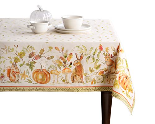 Maison d' Hermine Pumpkin Passion 100% Baumwolle Tischdecke für Küche | Abendessen | Tischplatte | Dekoration Parteien | Hochzeiten | Erntedankfest/Weihnachten (140cm x 180cm) von Maison d' Hermine