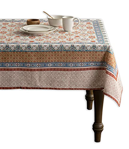 Maison d' Hermine Romane 100% Baumwolle Tischdecke für Küche | Abendessen | Tischplatte | Dekoration Parteien | Hochzeiten | Thanksgiving/Weihnachten (Rechteck, 140cm x 180cm) von Maison d' Hermine