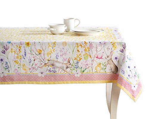 Maison d' Hermine Tischdecke 100% Baumwolle für Küche Abendessen Tischdekoration Partys Hochzeiten Ostern Zest - Frühling/Sommer (Rechteck, 140cm x 230cm) von Maison d' Hermine