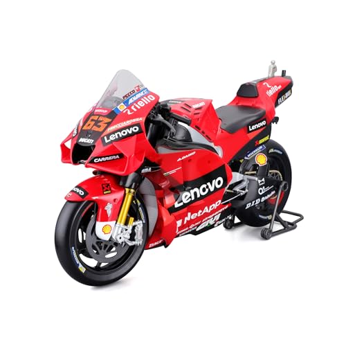 Maisto - Moto GP Racing - Ducati Lenovo 2022#63 Bagnaia - Nachbildung des Fahrzeugs im Maßstab 1:6 - Spielzeug für Kinder ab 8 Jahren von Maisto