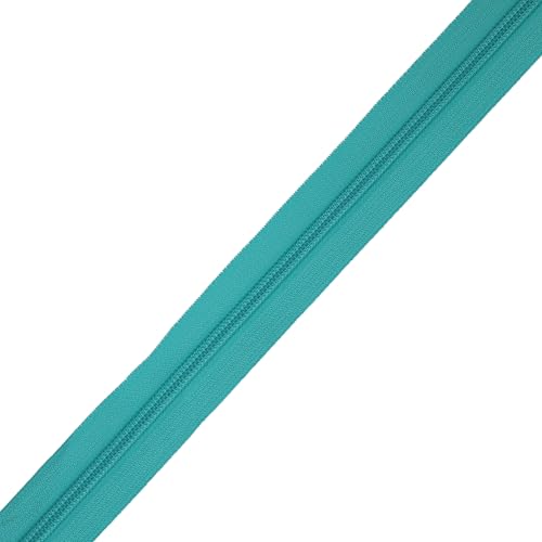 Majestic Giftware #7 Nylon-Spiralreißverschlüsse zum Nähen (GCC204-1Y), Aquamarin, flüsterglatt, robuster Reißverschluss für Heimwerker, Schneidern, Basteln – Umlenkrolle nicht im Lieferumfang von Majestic Giftware