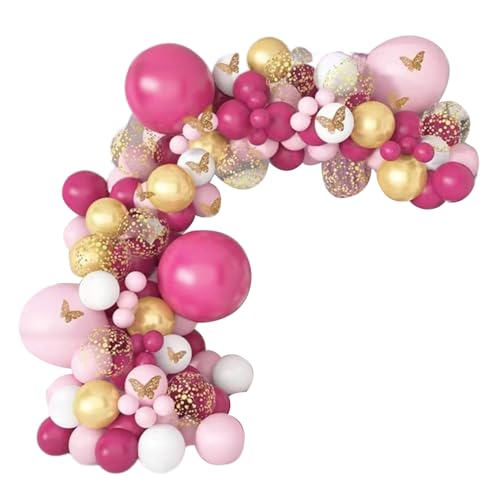 Makamsui Regenbogen Ballon Bogen Girlande Kit, Latex Metallic Konfetti Ballons für Geburtstagsfeier, Abschlussfeier, Babyparty, Hochzeit, Urlaub Dekoration und Jubiläum Q von Makamsui