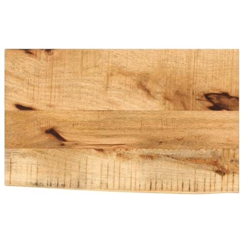 Tischplatte Baumkante Schreibtischplatte Holzplatte Ersatzplatte Holztischplatte Holz Platte für Heimwerker, Arbeitsplatten, 40x20x2,5 cm Massivholz Raues Mangoholz von Makastle