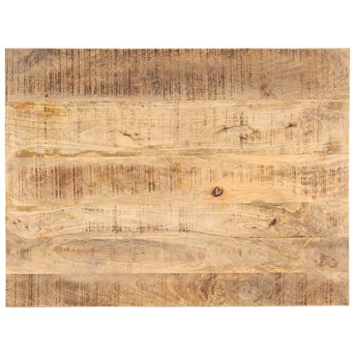 Tischplatte Rechteckig Holzplatte Ersatzplatte Massivholzplatte Holztischplatte Holz Platte für Heimwerker, Arbeitsplatten, Massivholz Mango 25-27 mm 70x60 cm von Makastle