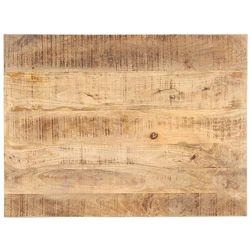 Tischplatte Rechteckig Holzplatte Ersatzplatte Massivholzplatte Holztischplatte Holz Platte für Heimwerker, Arbeitsplatten, Massivholz Mango 25-27 mm 90x70 cm von Makastle