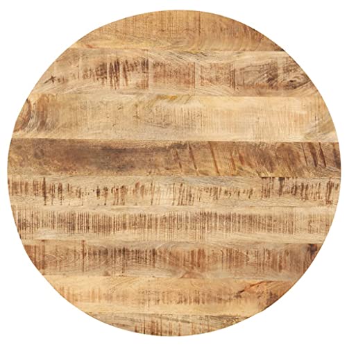 Tischplatte Rund Holzplatte Ersatzplatte Massivholzplatte Holztischplatte Holz Platte für Heimwerker, Arbeitsplatten, 25-27 mm 70 cm von Makastle