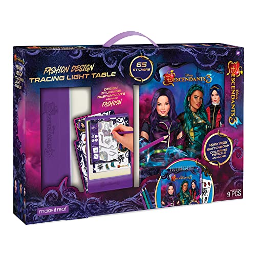 Make It Real Disney Geschenke Descendants 3 Die Nachkommen Papier-Set zum Nachzeichnen – Kunst- und Bastelarbeiten für Kinder - Geschenke für Lückenkinder von Make It Real